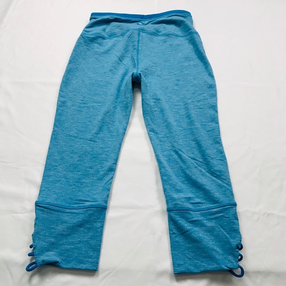 PrAna Turquoise Blue Mid Rise Cropped Leggings S - Picture 6 of 9